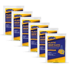 B09rm5y1yg Unvert Painters Plastic Sheeting Drop Cloths For Painting 9x12 Ft 1 Mil Thick - 6 Pack