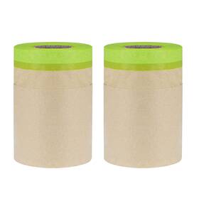 Uxcell B09shwr27m Pre-taped Masking Film 5.9 Inch X 49ft Brown Paper Drop Cloth With Medium-t
