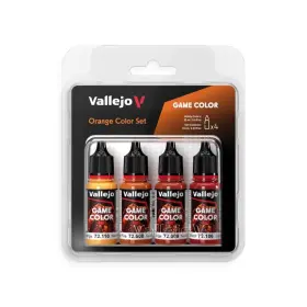 29256 Vallejo - Orange Color Set Game Contains 4 Bottles X 18 Ml 0.60 Fl