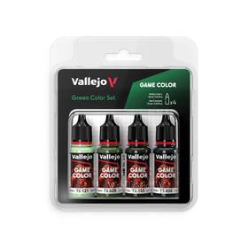 Vallejo 29259 - Green Color Set Game Contains 4 Bottles X 18 Ml 0.60 Fl