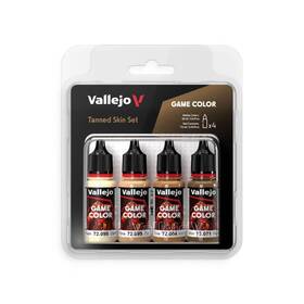 Vallejo 72380 - Tanned Skin Color Set Game Contains 4 Bottles X 18 Ml 0