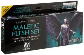 Vallejo Vj74102 - Pro Nocturna Malefic Flesh Acrylic Paint Set Ideal Tones Fo
