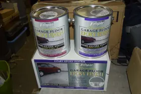 Valspar 042397576461 Nos 1 Car Garage Floor Kit - 2 Part Epoxy Formula Gray