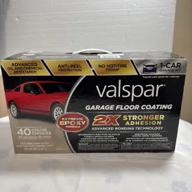 Valspar 080047241284 1- Car Garage Kit 2x Stronger Adhesive Extreme Epoxy Formula Clear Gloss