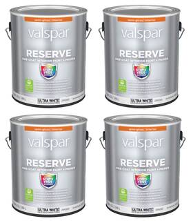 Valspar 2916583 Reserve Paint Primer Semi-gloss Interior Tintable White Base 4 Gal New