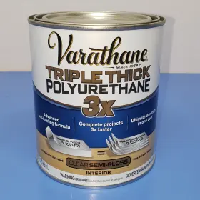 219722 Varathane Quart Triple Thick Clear Semi-gloss Polyurethane Interior 32oz