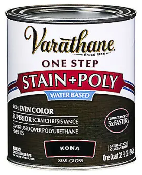 333655 Varathane Stain And Polyurethane Water-based Kona 1- Quart - Quantity 1