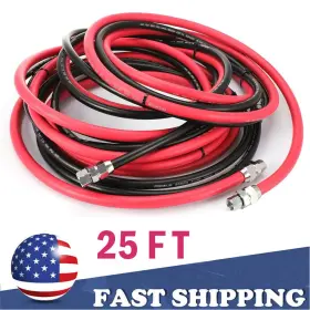 11029058-25in Venussar 25 Ft Air And Fluid Hose Assembly Red Black For Pressure Pot Tanks