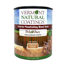 101507 Vermont Natural Coatings Polywhey Exterior Penetrating Stain Lakeside Cedar Qt
