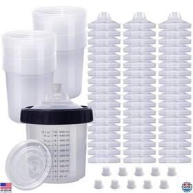 Visit The Aflybltol Store Bl108-n01 Hvlp 20oz Disposable Paint Spray Gun Cup Kit - 55 Cups 1 Hard 10 Plugs