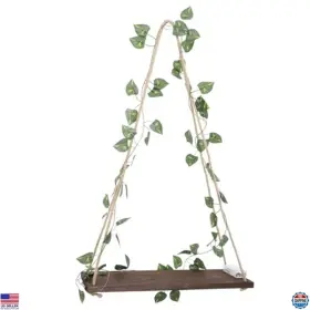 S132p280406h5v16g0tt5vw Visit The Cabilock Store Boho Chic Artificial Vine Floating Shelf With Green Plants And Led Decor