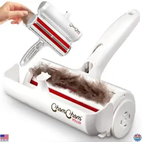 2323445 Visit The Chomchom Roller Store - Pet Hair Remover And Reusable Lint For Cats Dogs White