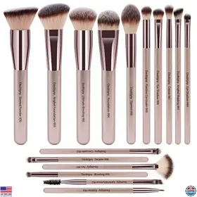 B09ztzfvjd Visit The Daubigny Store Makeup Brushes 16pcs Complete Premium Synthetic Brush Set With