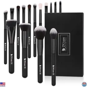 Df1551 Visit The Ducare Store 15-piece Synthetic Kabuki Makeup Brush Set - Professional Brushes For