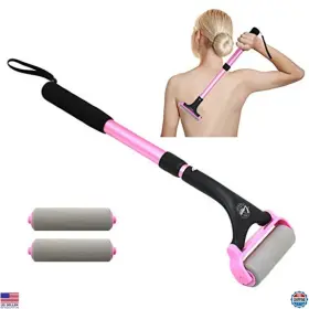 La-001p Visit The Easace Store 21.5 Inch Adjustable Lotion Applicator - Pink Roller And 2 Replacement Rollers