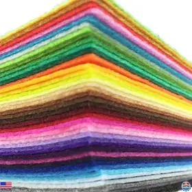 Wjcr-fb-bz008-42p Visit The Flic-flac Store 42-piece Assorted Color Felt Fabric Sheets 12 Inch X12 Nonwoven Squares