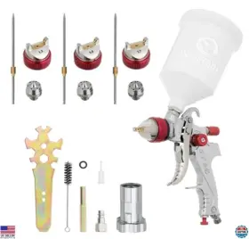 Pt08-0153 Visit The Intertool Store Hvlp Air Spray Gun - 1.3/1.4/1.7 Mm Nozzles For Car Paint And Finishes