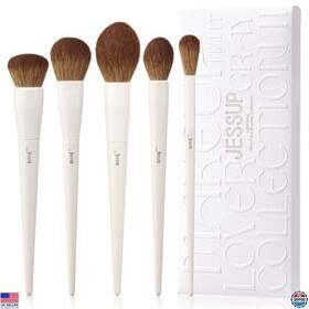 Visit The Jessup Store T493 5-piece Vegan Makeup Brush Set - Soft Brushes For Foundation Blush