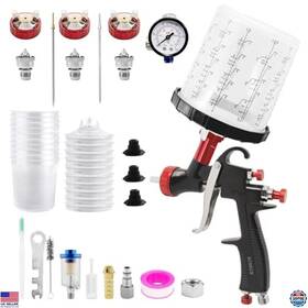 Visit The Kcnkcn Store R500b-b650 R500 Lvlp Air Spray Gun 1.3/1.7/2.0mm Nozzles 650ml Cup And 10 Disposable Cups