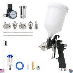 W400-p Visit The Pntgreen Store Hvlp Spray Gun Kit - Versatile Air Paint Sprayer With 1.3/1.5/1.7mm Nozzles