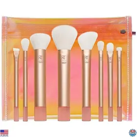 4265 Visit The Real Techniques Store 9 Piece Wanderer Makeup Brush Set For Liquid Cream &