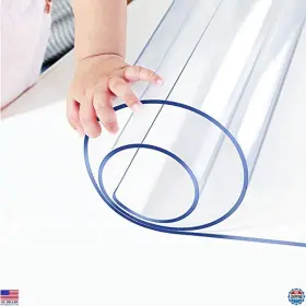 Wadrac-pvc-sl15-ft3661 Visit The Wadrac Store Clear Pvc Tablecloth - 16x60 Inch Transparent Vinyl Protector Water-resistant