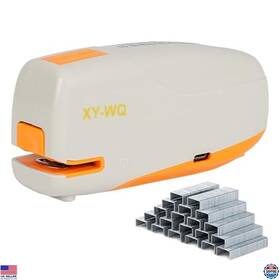 Visit The Xy-wq Store B0dm5gk66z Mini Electric Stapler 15 Sheet Capacity Jam Free Compact Travel Size Grey Color