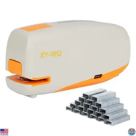 B0dm5gk66z Visit The Xy-wq Store Mini Electric Stapler 15 Sheet Capacity Jam Free Compact Travel Size Grey Color