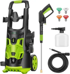 Hpw-0002 Vivosun Electric Pressure Washer 2500 Max Psi 32 Inch Power Black And Green
