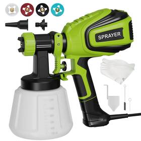 Vonforn B0fdg8b7t5 Vf803 700w Hvlp Electric Paint Sprayer 4 Nozzles 3 Patterns Dark Green