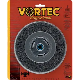 36004 Vortec Weiler 6 Inch Crimped Coarse Bench Grinder Wire Wheel