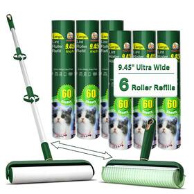 Vwererk B0dmzsqw7b Large Lint Rollers For Pet Hair Floor Roller With 9.45 In Giant Rolle