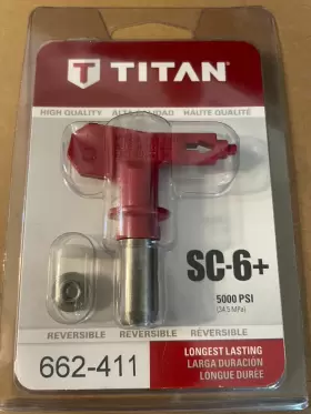 662-411 Wagner Spray Tech Corporation Titan 5000 Psi Sc-6 Reversible Airless Tip 0.011 Inch For Guards