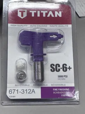 671-312a Wagner Spray Tech Corporation 671-312 Titan 5000 Psi Sc-6 Synergy Fine Finish Tip New