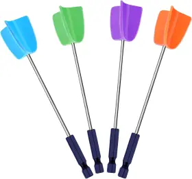 Waqonuy 711181871241 4 Pcs Silicone Resin Mixer Paddles For Drill Epoxy Attachment