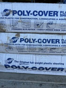 Warps Fga0153-05 Polyethylene Plastic Poly Sheeting Roll