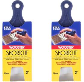 Wooster 367157047938 Brush Q3211-2 Shortcut Angle Sash Pack Of 2 Gold Purple White