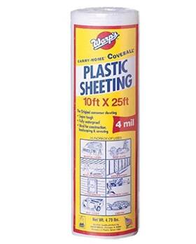Wrap 12-4ch10c Warp Brothers 4 Mil Clear Plastic Sheeting 10-foot By 25-foot