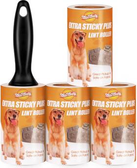 Wulawindy B0chw5986h 4-pack Pet Hair Remover Lint Roller Extra Sticky Clothes And Furniture