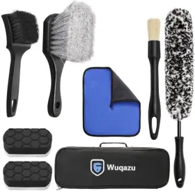 B0fnm1qp7y Wuqazu 8-piece Wheel And Tire Cleaning Kit - 360 Flexible Brush Dual-hardness