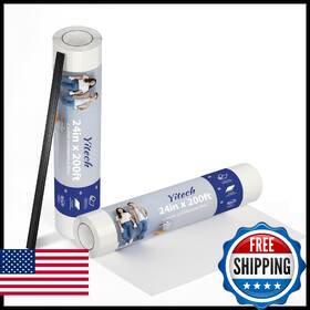 Yitech B0fqnzpy7j Carpet Protection Film 24 Inch X 200ft Self-adhesive Clear Plastic Floor Carpe