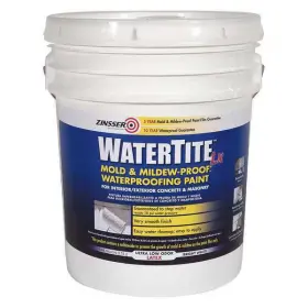 270269 Zinsser Watertite Mold Mildew And Waterproofing Paint White 5 Gallons