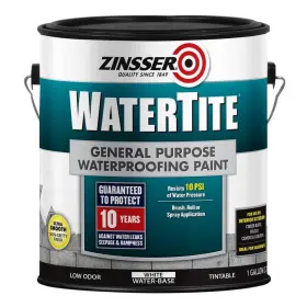 369381 Zinsser White Flat Water-based Mold Mildew Waterproofing Paint 1 Gal X 2pk