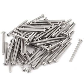 Zlyy Oilkk-112 50pcs M4 X 45mm 304 Stainless Steel Round Pan Phillips Head Machine Screws Bo
