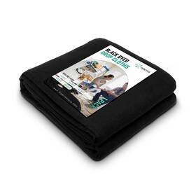 Zuperia B0cptdsft2 Black Drop Cloth 8x10ft Canvas Painter Floor Cover Washable Reusable Mul