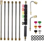 Agiiman Brass Pressure Washer Extension Wands - 120 Inch Power Gutter New. Price: $35.00.