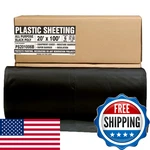 Aluf Black Sheeting - 20 X 100 6 Mil Heavy Duty Gauge Vapor New. Price: $217.58.