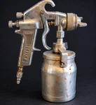 Vintage Excell ES3 Pneumatic Paint Spray Gun W/ Aluminum Cup Devilbiss Style Used. Price: $39.99.