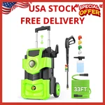 **5000 Psi Electric Pressure Washer 4.0 Gpm 33FT Hose Foam Cannon Nozzles Gree New. Price: $287.99.