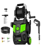 Decoktool Electric Pressure Washer, 1500PSI Max, 20FT Hose & Reel, Foam Canon Open. Price: $33.99.